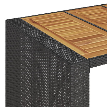 9-Tlg. Gartenbar-Set Mit Kissen Poly Rattan