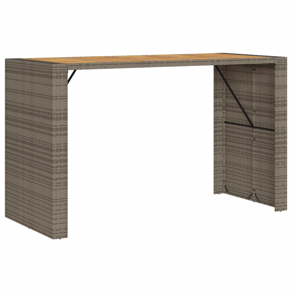 9-Tlg. Gartenbar-Set Mit Kissen Poly Rattan
