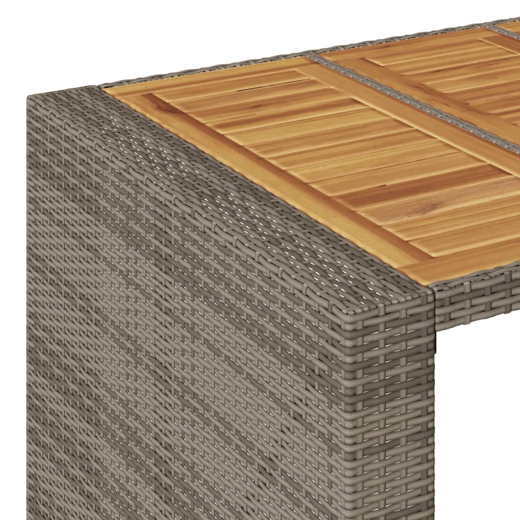 9-Tlg. Gartenbar-Set Mit Kissen Poly Rattan