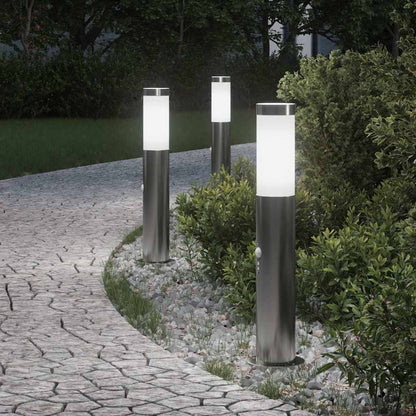 Pollerleuchten Mit Sensor 3Er 50 Cm Edelstahl Ip44