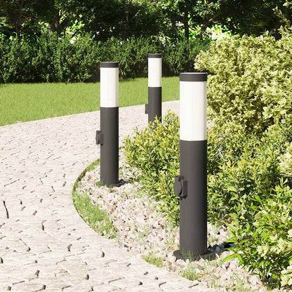 Pollerleuchten Mit Auslass 3Er 50 Cm Edelstahl Ip44