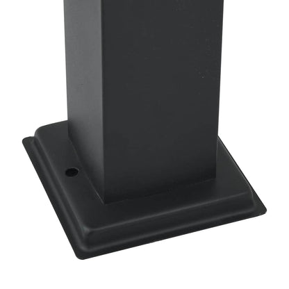 Pollerleuchten Mit Sensor&Steckdose 3 Stk. 80 Cm Schwarz Ip44