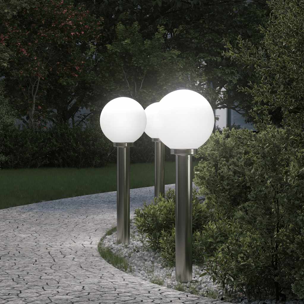Pollerleuchten 3 Stück 80 Cm Edelstahl Ip44