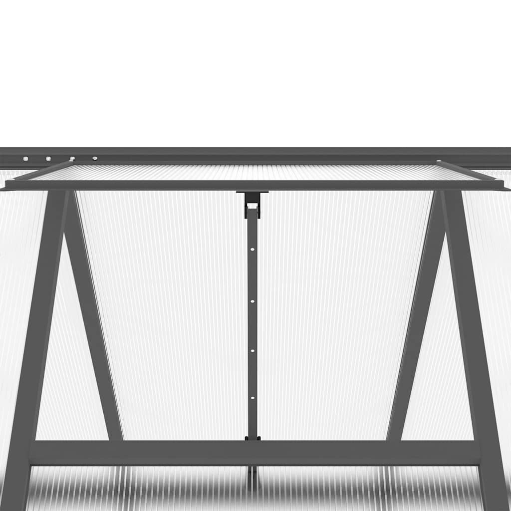 Gewächshaus Mit Fundamentrahmen 445X169X195 Cm Alu