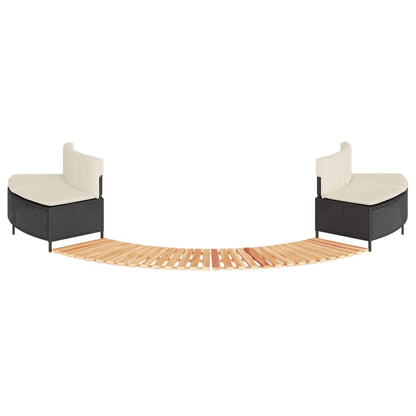 Whirlpool-Umrandung Poly-Rattan Und Massivholz Akazie