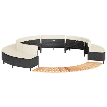 Whirlpool-Umrandung Poly-Rattan Und Massivholz Akazie