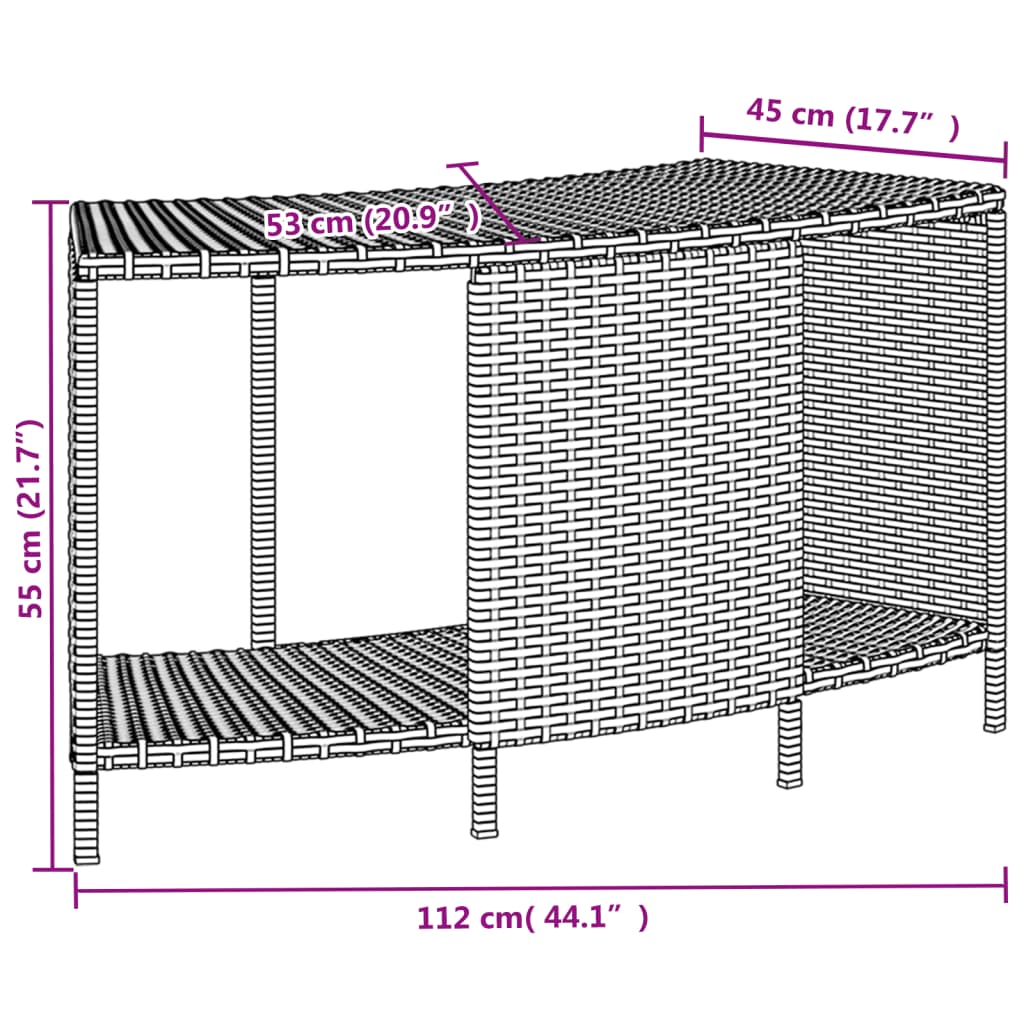 Whirlpool-Umrandung Poly-Rattan Und Massivholz Akazie