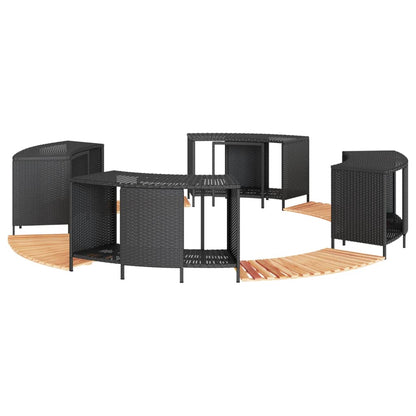 Whirlpool-Umrandung Poly-Rattan Und Massivholz Akazie