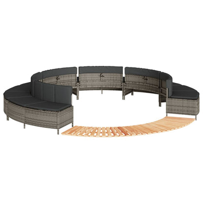 Whirlpool-Umrandung Poly Rattan Und Massivholz Akazie