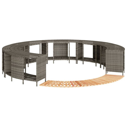 Whirlpool-Umrandung Poly Rattan Und Massivholz Akazie