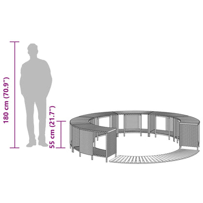 Whirlpool-Umrandung Poly Rattan Und Massivholz Akazie