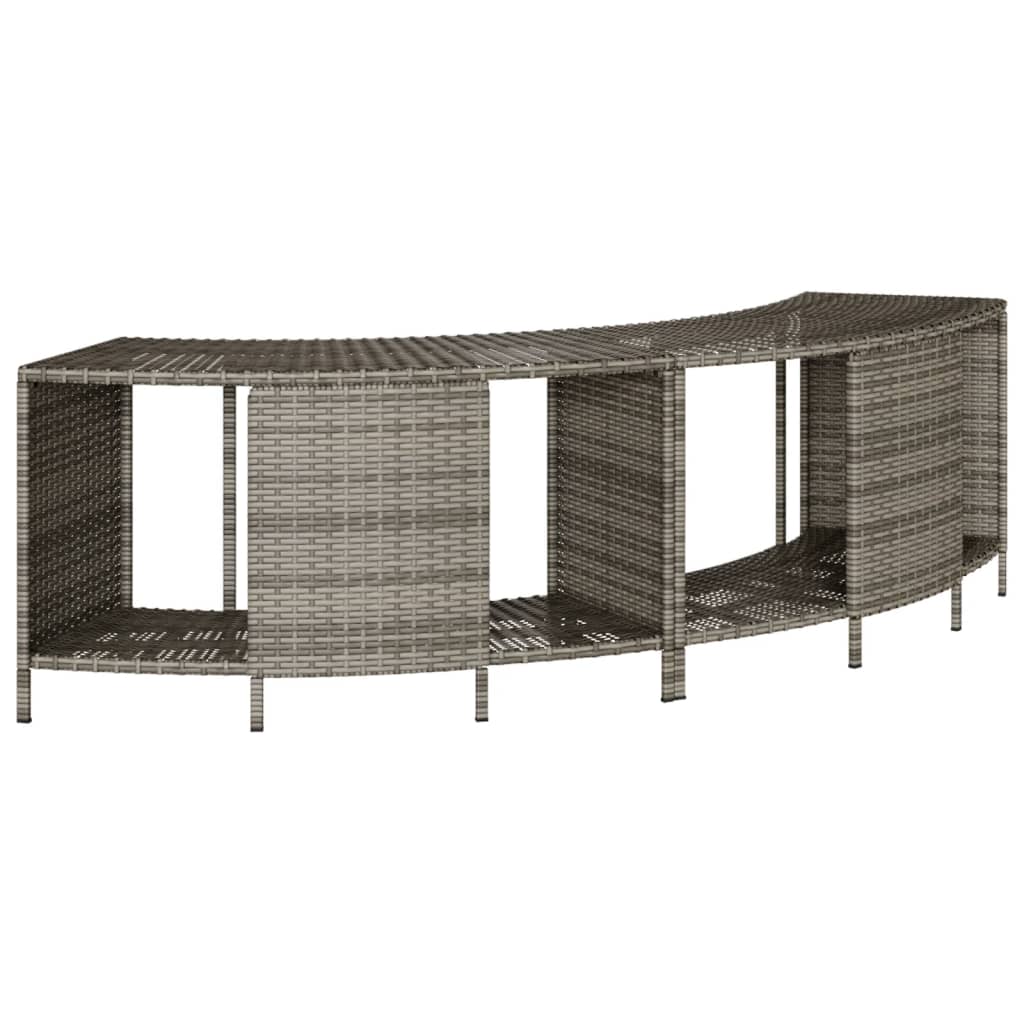 Whirlpool-Umrandung Poly Rattan Und Massivholz Akazie