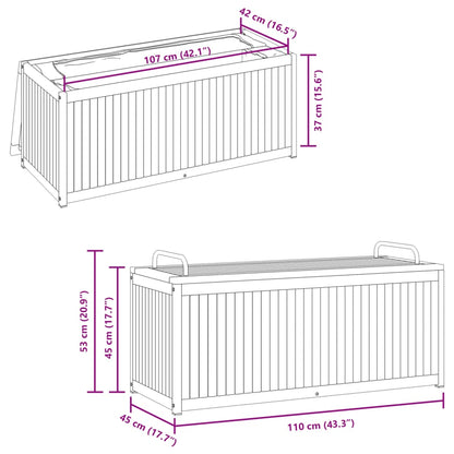 Gartenbox Massivholz Akazie Und Stahl