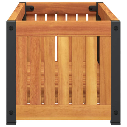 Pflanzkübel 80X30X27,5 Cm Massivholz Akazie Und Stahl
