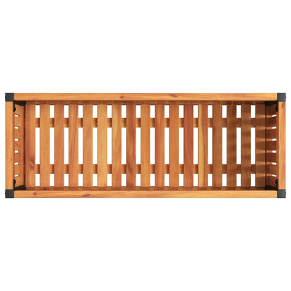 Pflanzkübel 80X30X27,5 Cm Massivholz Akazie Und Stahl