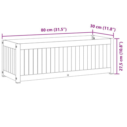 Pflanzkübel 80X30X27,5 Cm Massivholz Akazie Und Stahl