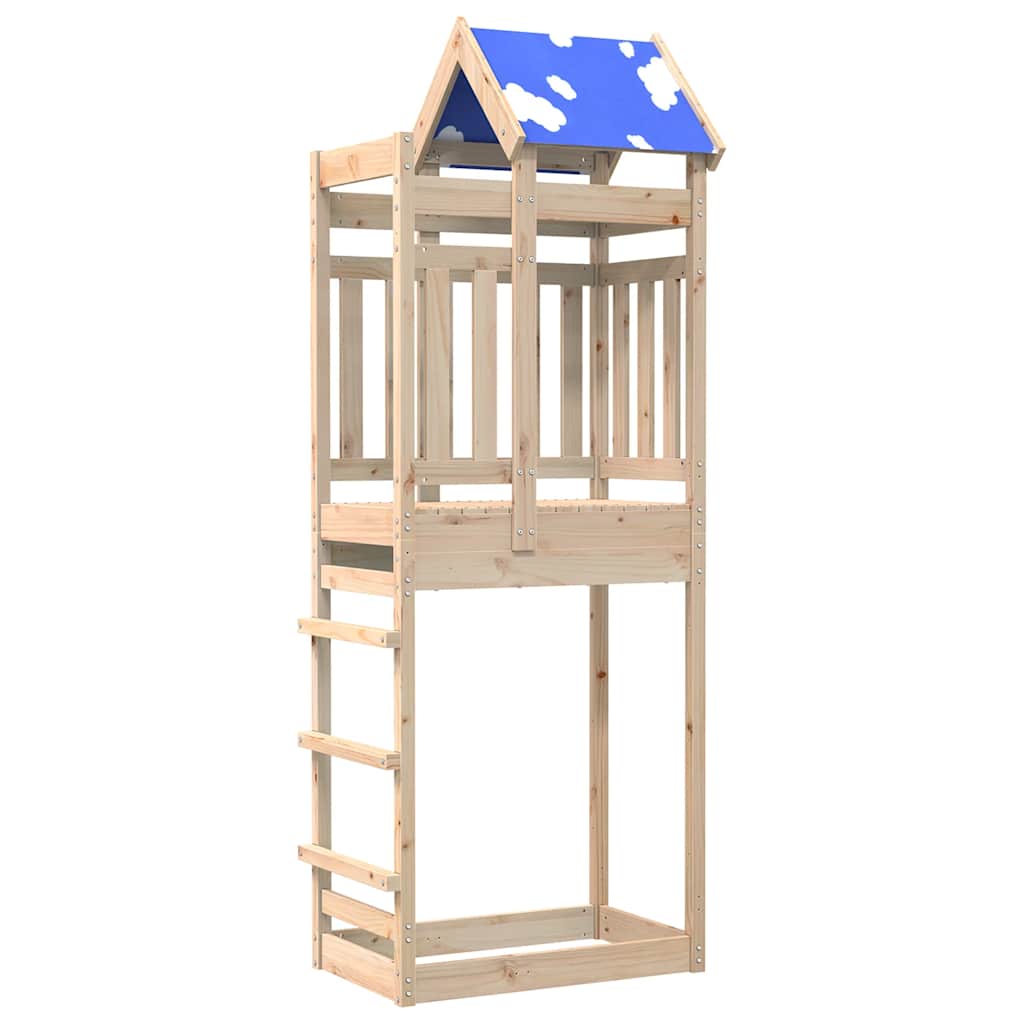 Spielturm 85X52,5X239 Cm Massivholz Kiefer