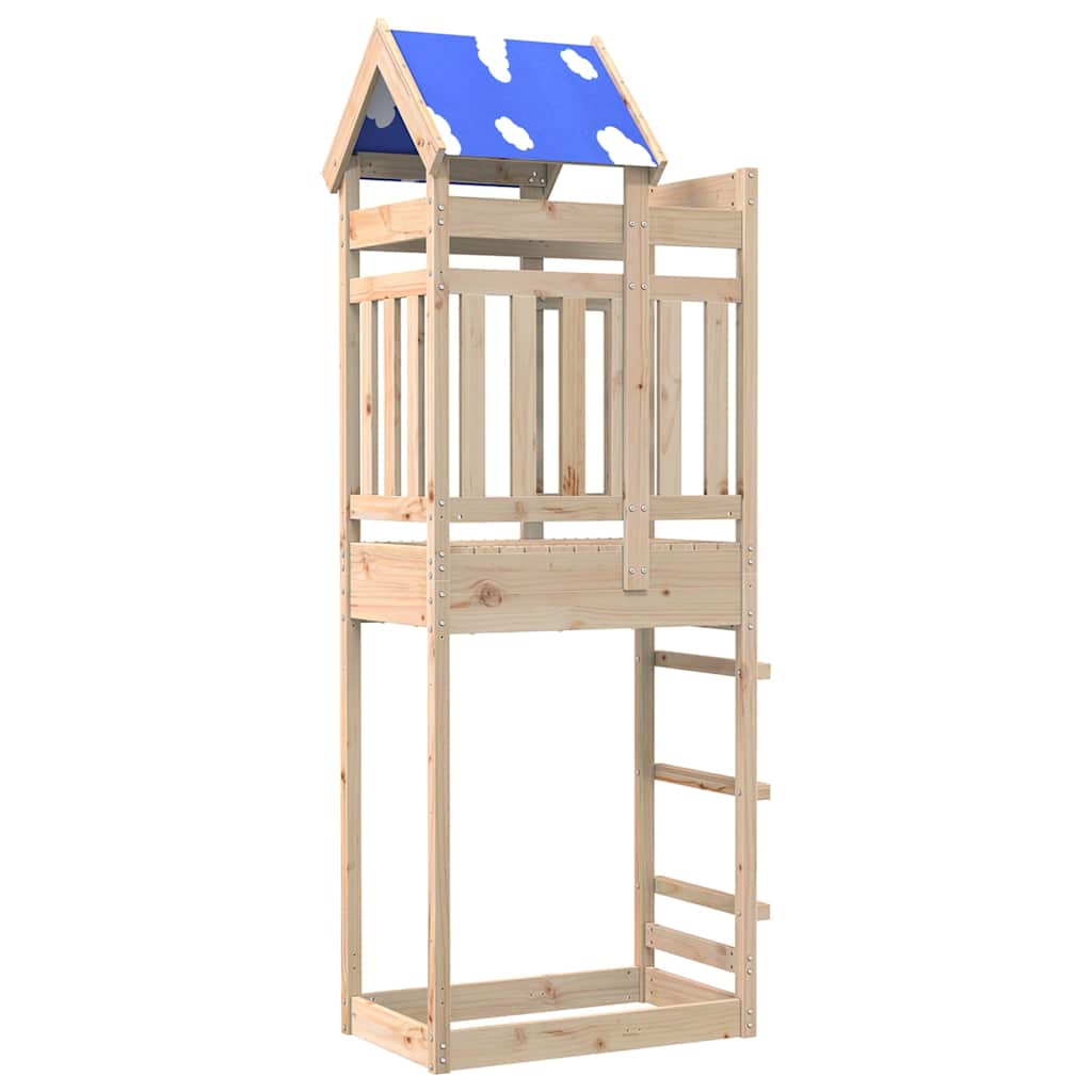 Spielturm 85X52,5X239 Cm Massivholz Kiefer