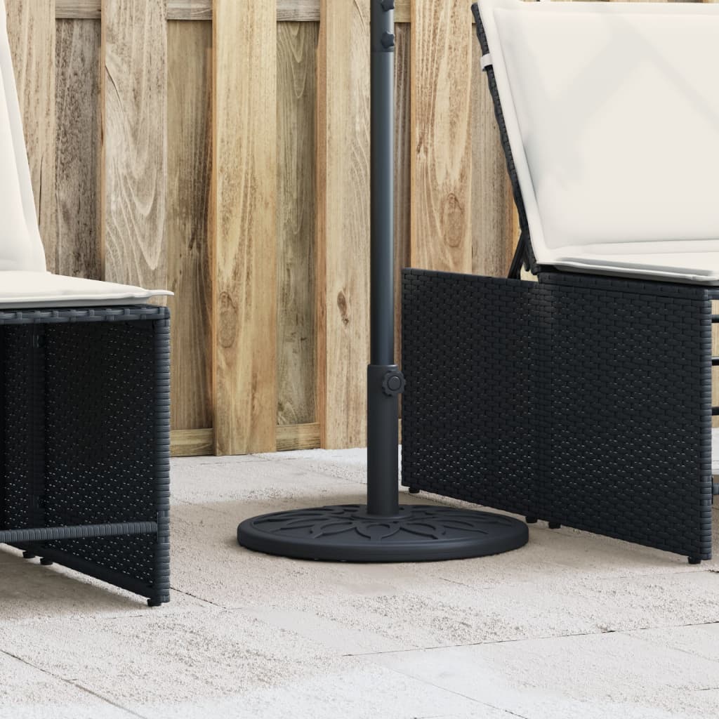 Sonnenschirmständer Art Deco Schwarz Ø 45 X 39,5 Cm Eisen