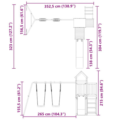 Spielturm Massivholz Douglasie