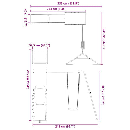 Spielturm Imprägniertes Kiefernholz