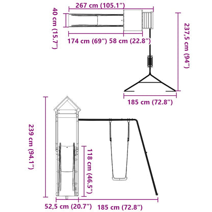 Spielturm Imprägniertes Kiefernholz