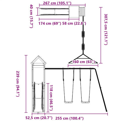 Spielturm Imprägniertes Kiefernholz