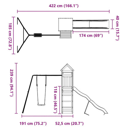 Spielturm Imprägniertes Kiefernholz