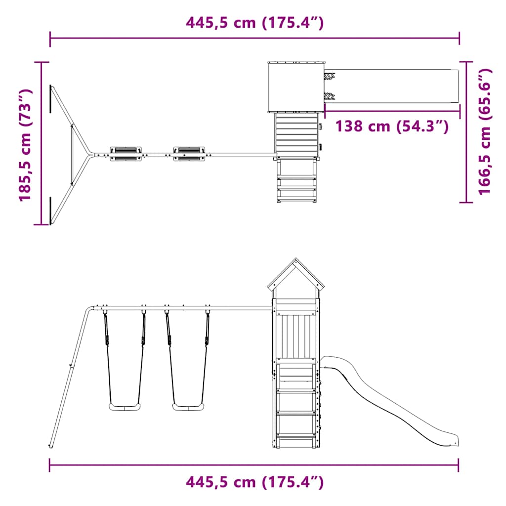 Spielturm Imprägniertes Kiefernholz