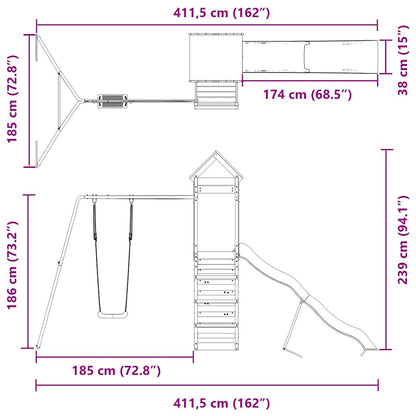 Spielturm Imprägniertes Kiefernholz