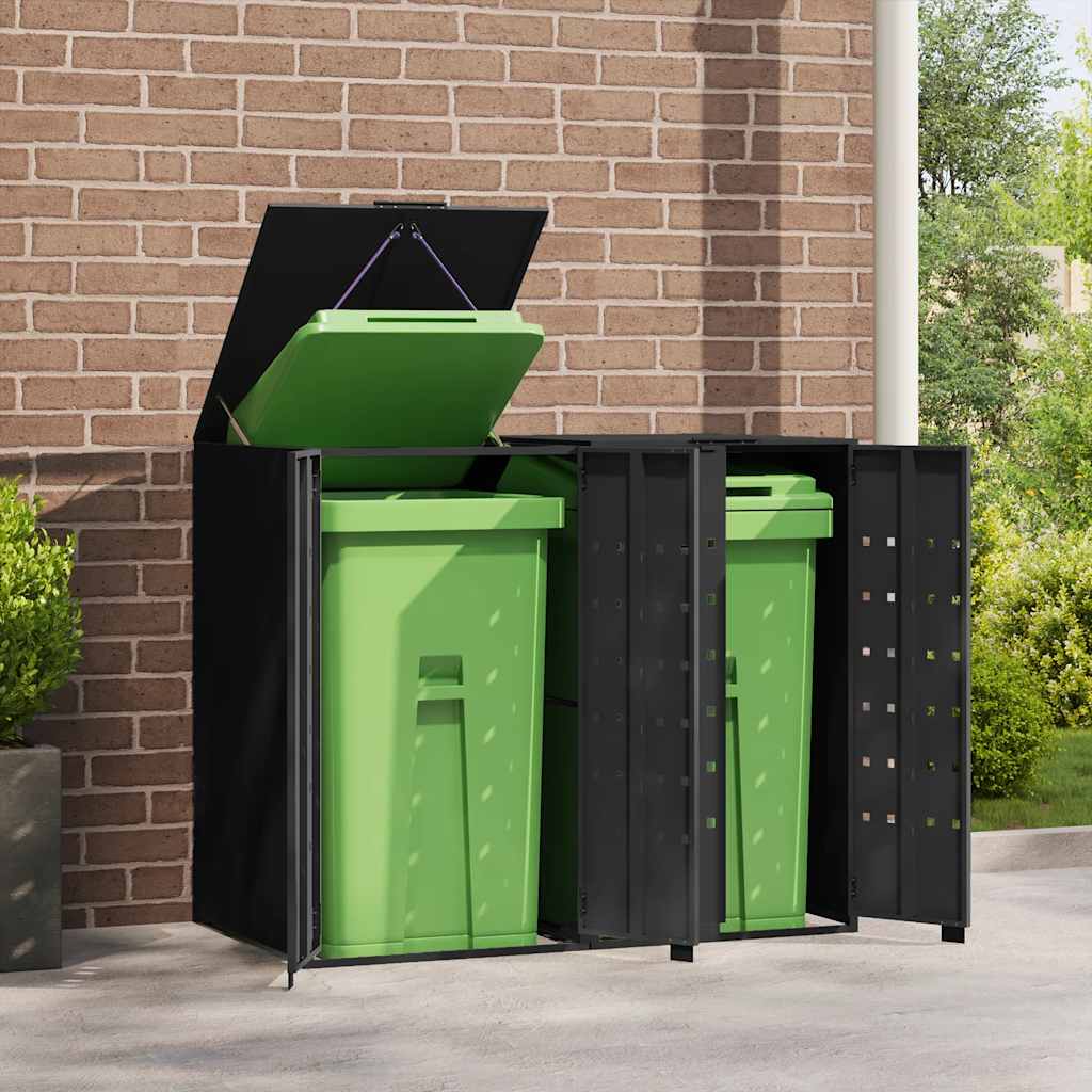 Mülltonnenbox Für 2 Tonnen 138X79X117 Cm Stahl