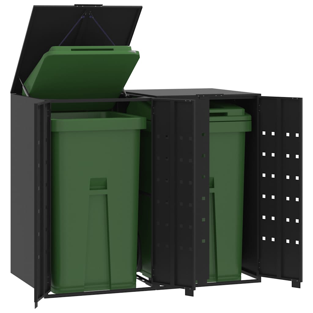 Mülltonnenbox Für 2 Tonnen 138X79X117 Cm Stahl