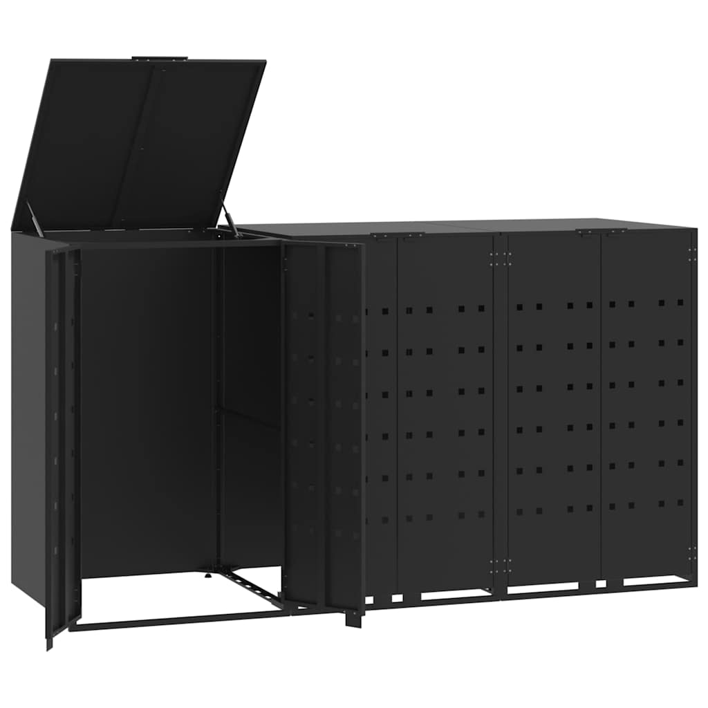 Mülltonnenbox Für 3 Tonnen 207X79X117 Cm Stahl