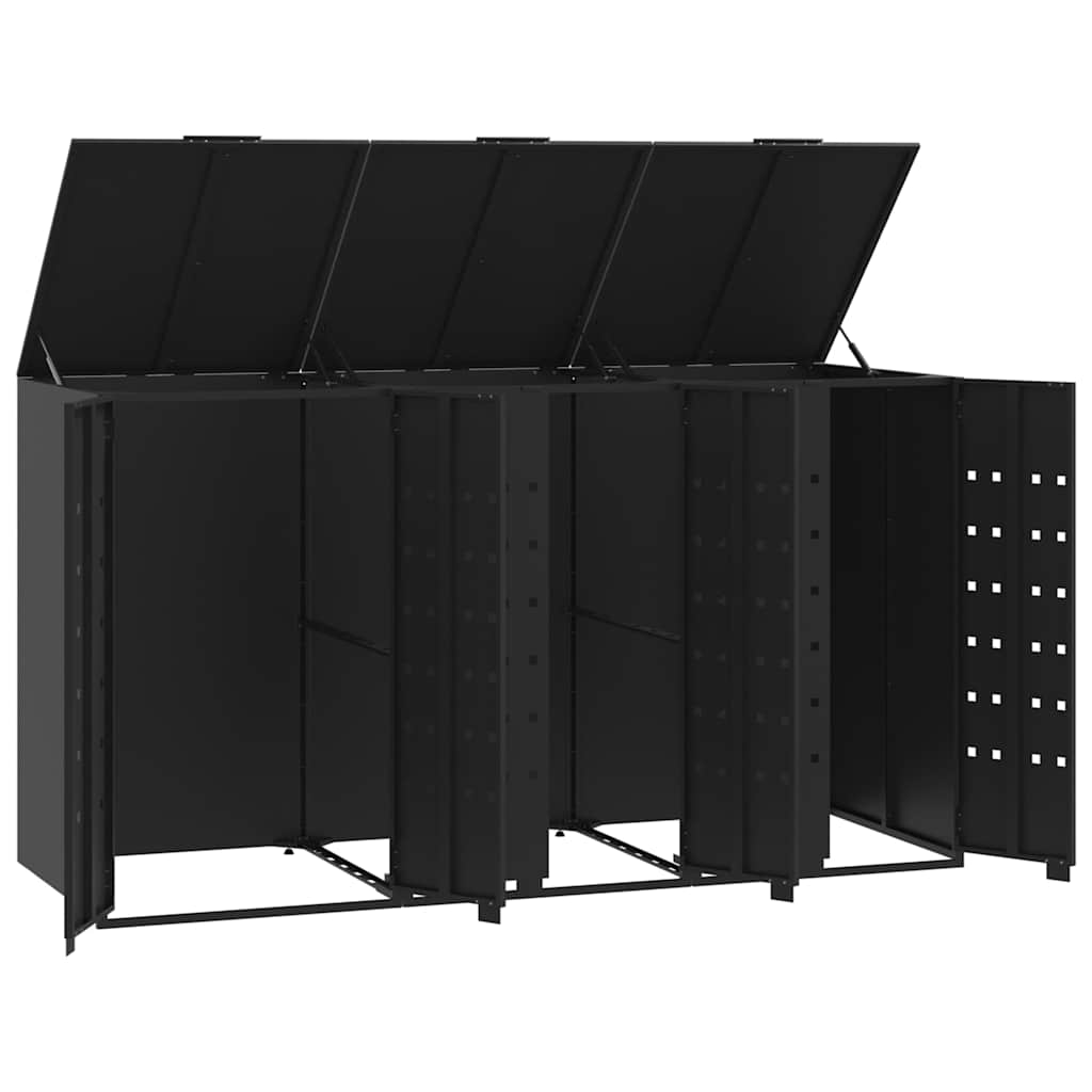 Mülltonnenbox Für 3 Tonnen 207X79X117 Cm Stahl