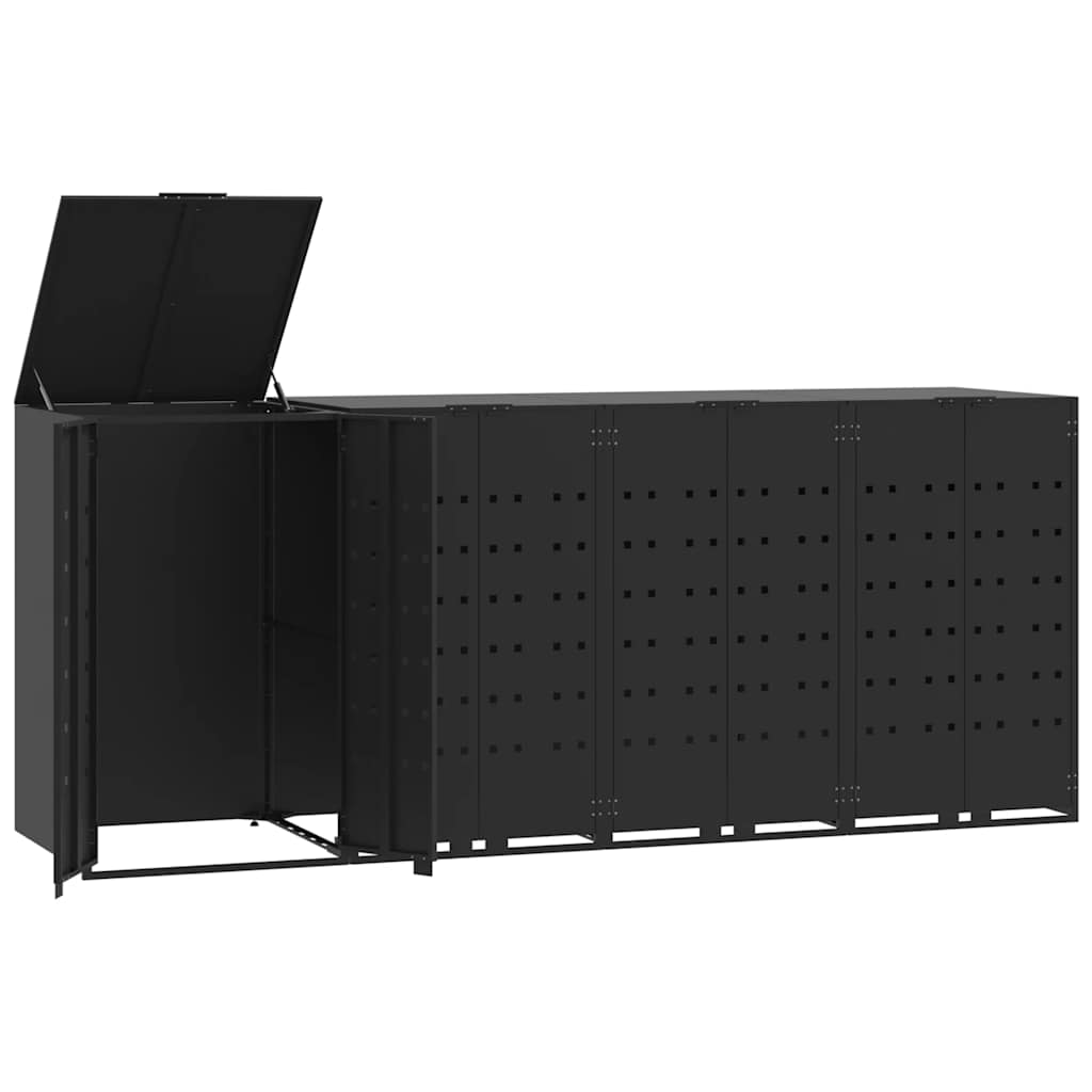 Mülltonnenbox Für 4 Tonnen 276X79X117 Cm Stahl