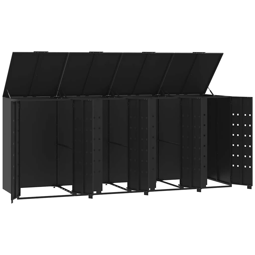 Mülltonnenbox Für 4 Tonnen 276X79X117 Cm Stahl