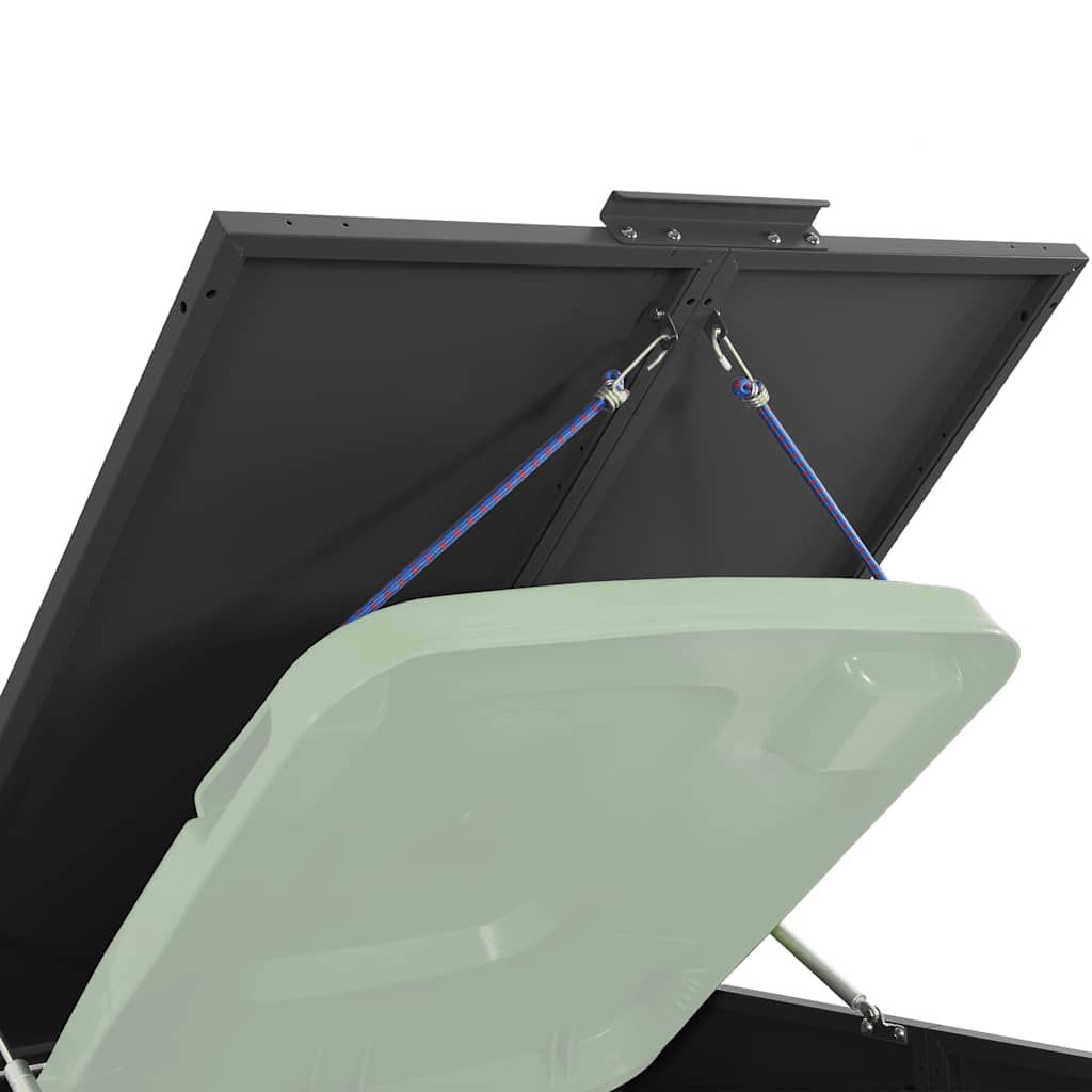 Mülltonnenbox Für 4 Tonnen 276X79X117 Cm Stahl