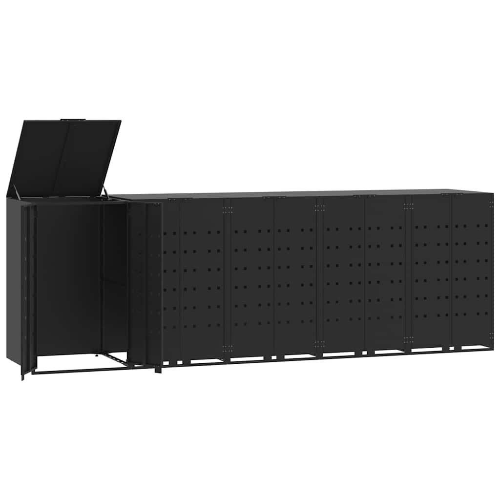Mülltonnenbox Für 5 Tonnen 345X79X117 Cm Stahl