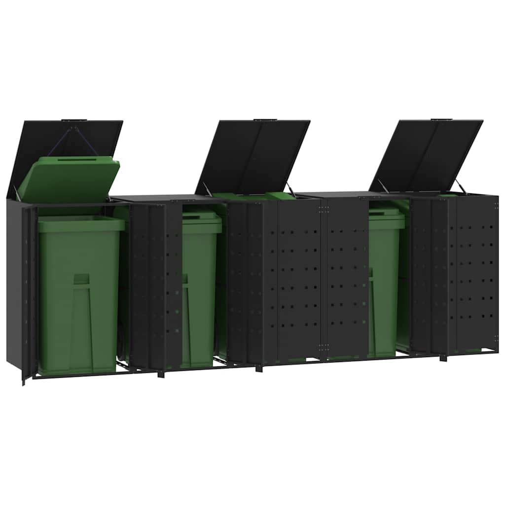 Mülltonnenbox Für 5 Tonnen 345X79X117 Cm Stahl