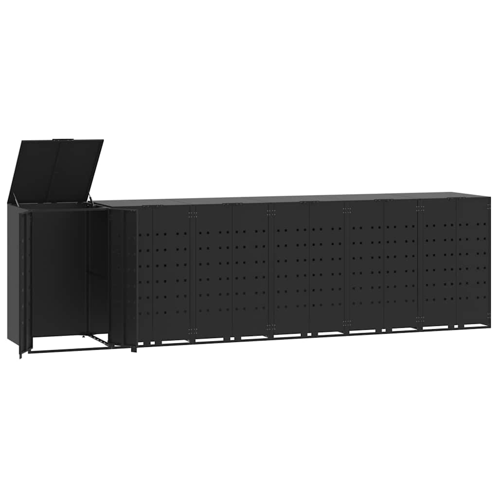 Mülltonnenbox Für 6 Tonnen 414X79X117 Cm Stahl
