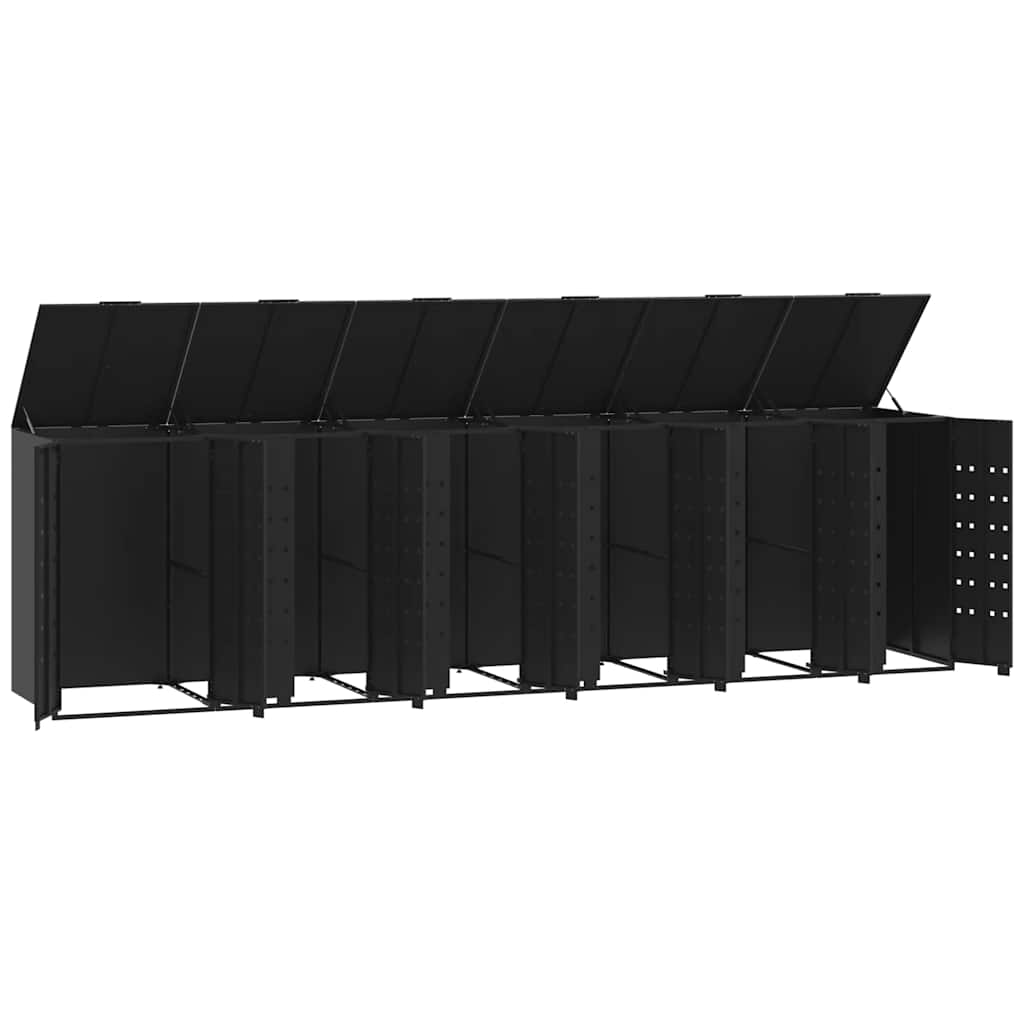 Mülltonnenbox Für 6 Tonnen 414X79X117 Cm Stahl