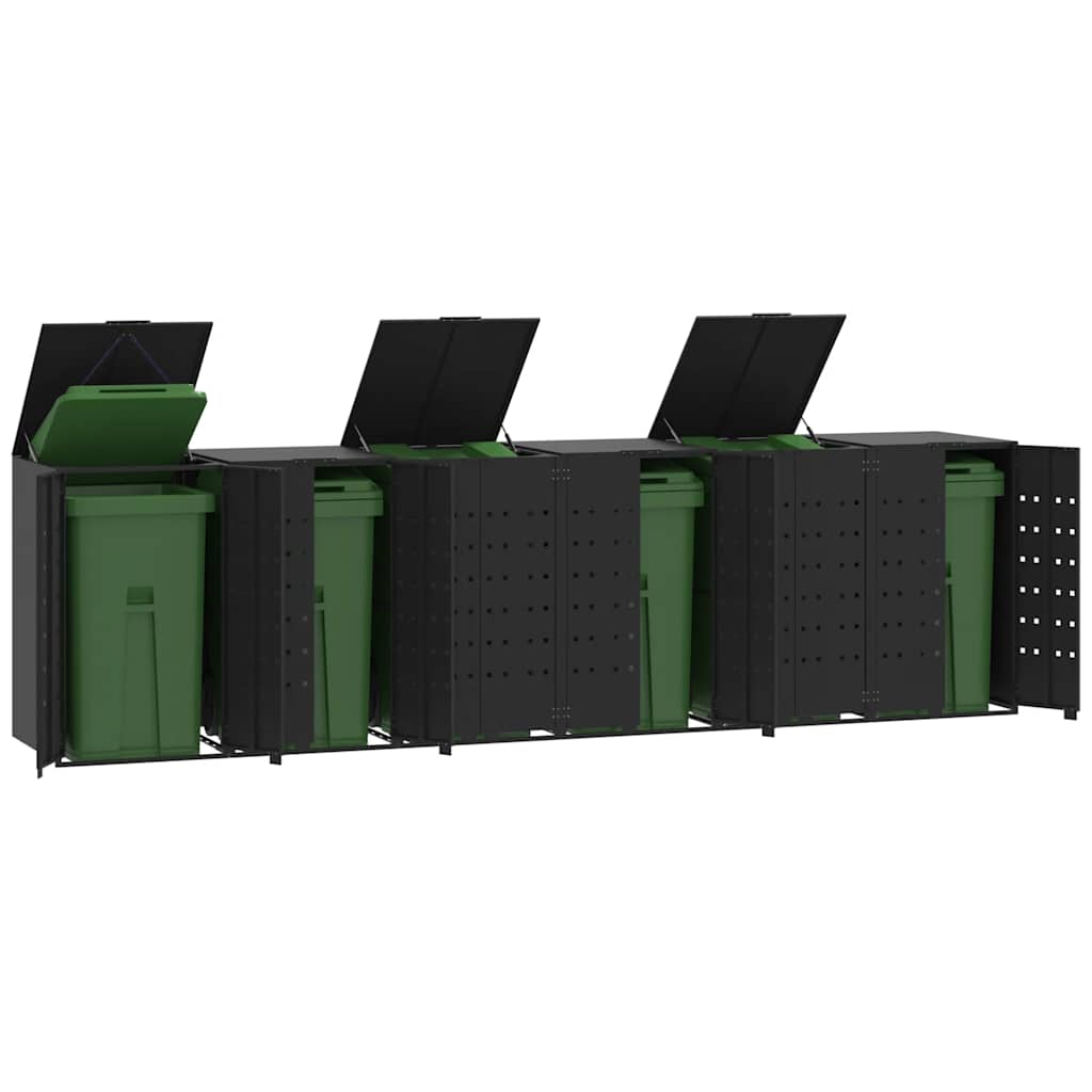 Mülltonnenbox Für 6 Tonnen 414X79X117 Cm Stahl