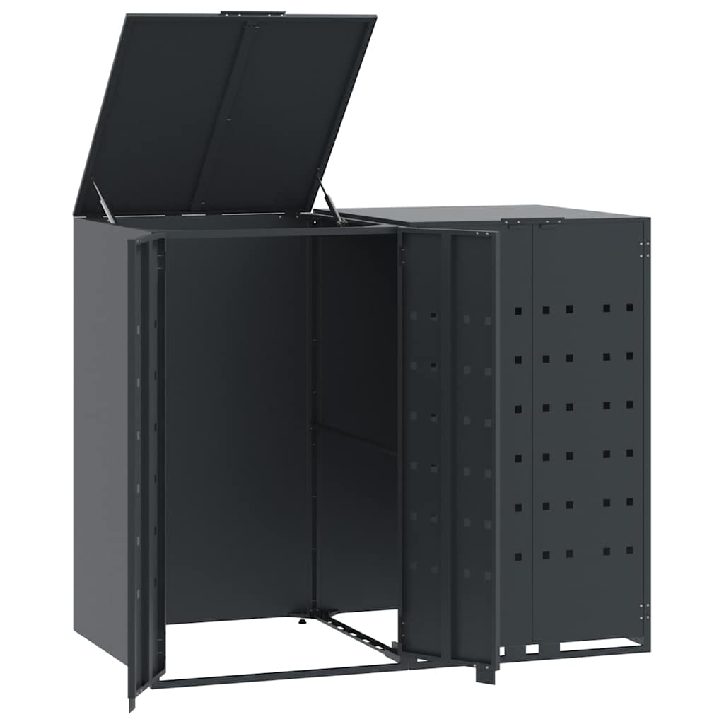 Mülltonnenbox Für 2 Tonnen 138X79X117 Cm Stahl