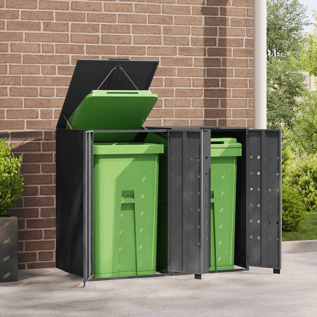 Mülltonnenbox Für 2 Tonnen 138X79X117 Cm Stahl