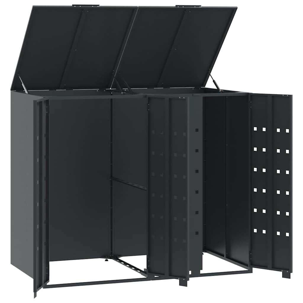 Mülltonnenbox Für 2 Tonnen 138X79X117 Cm Stahl