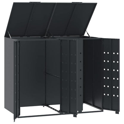 Mülltonnenbox Für 2 Tonnen 138X79X117 Cm Stahl