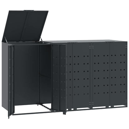 Mülltonnenbox Für 3 Tonnen 207X79X117 Cm Stahl