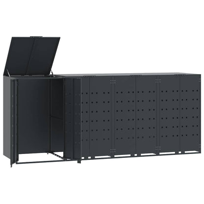 Mülltonnenbox Für 4 Tonnen 276X79X117 Cm Stahl