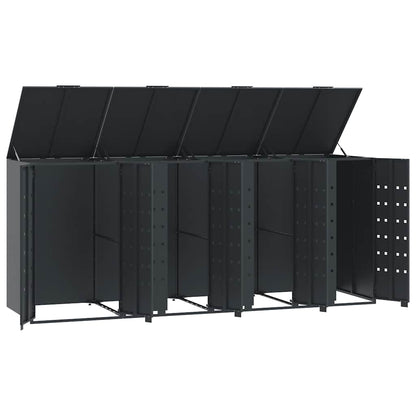 Mülltonnenbox Für 4 Tonnen 276X79X117 Cm Stahl