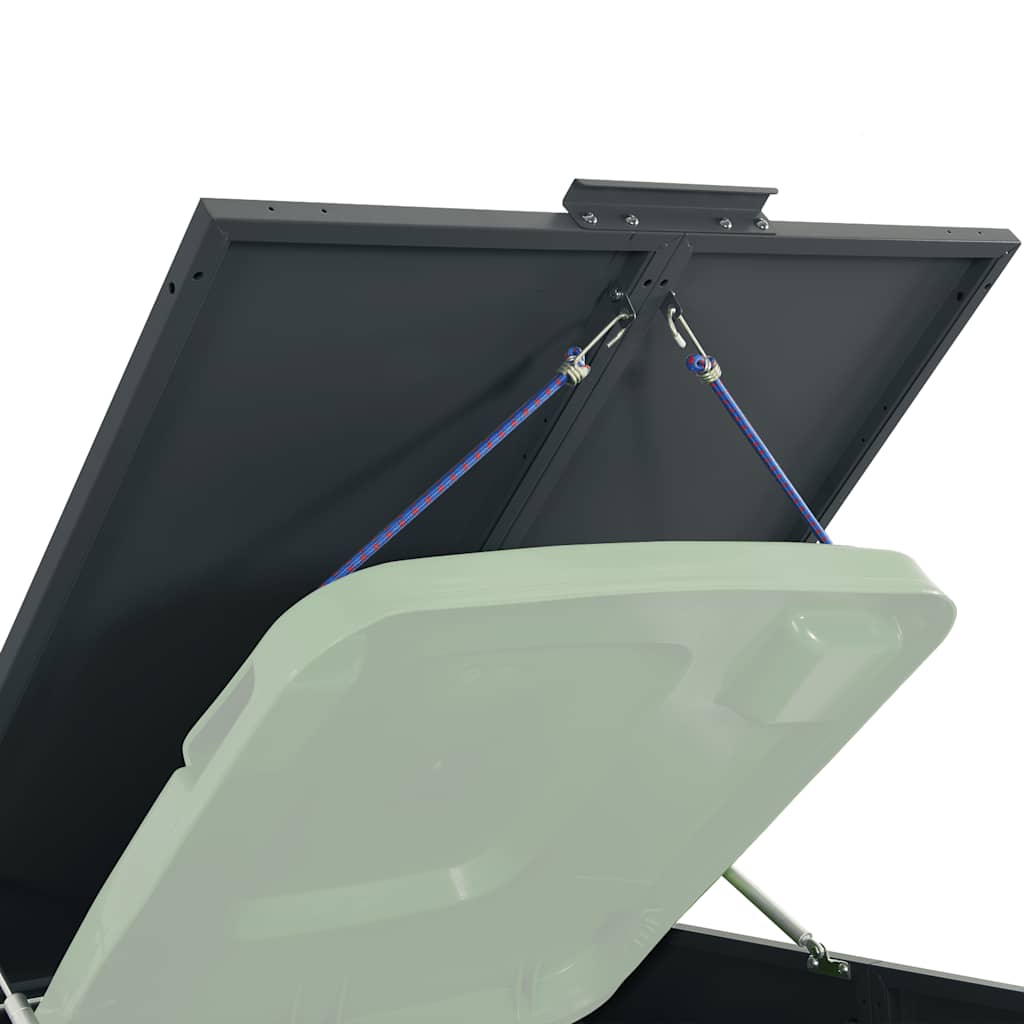 Mülltonnenbox Für 4 Tonnen 276X79X117 Cm Stahl
